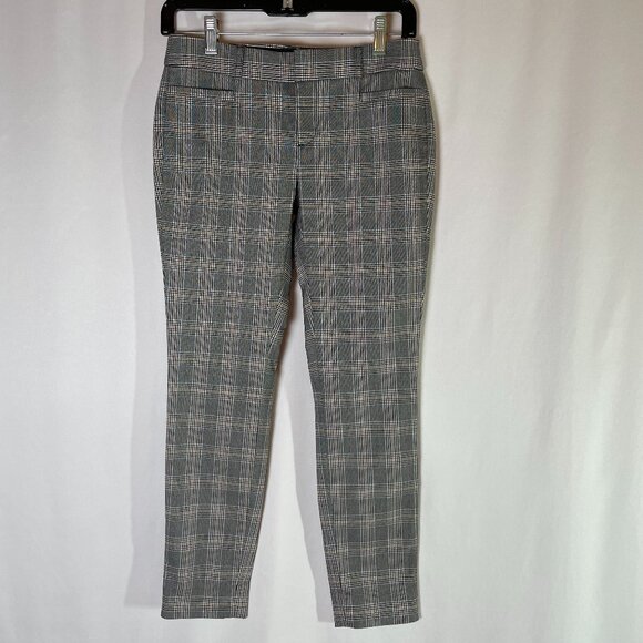 Banana Republic Pants - NWT Banana Republic Sloan Pant Size 00P Grey Yellow Plaid Stretch